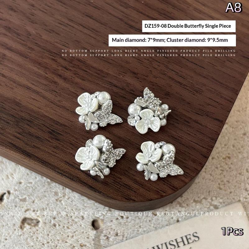 1Pcs Zircon Pearl Nail Diamond Nails Decoration Nail Shiny Nail Gems Jewelry Nail Charm Diy Accessories
