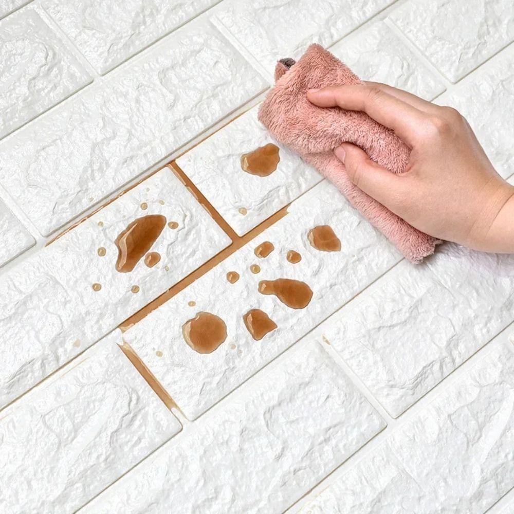 DIY 3D Imitation Brick Wall Stickers Peel and Stick Background Wallpaper  Wallboard Renovation