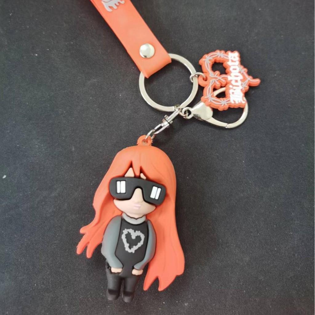 Llavero Creativo de Dibujos Animados de Bad Bunny: Colgante de Coche de PVC Epoxi Estilo Europeo