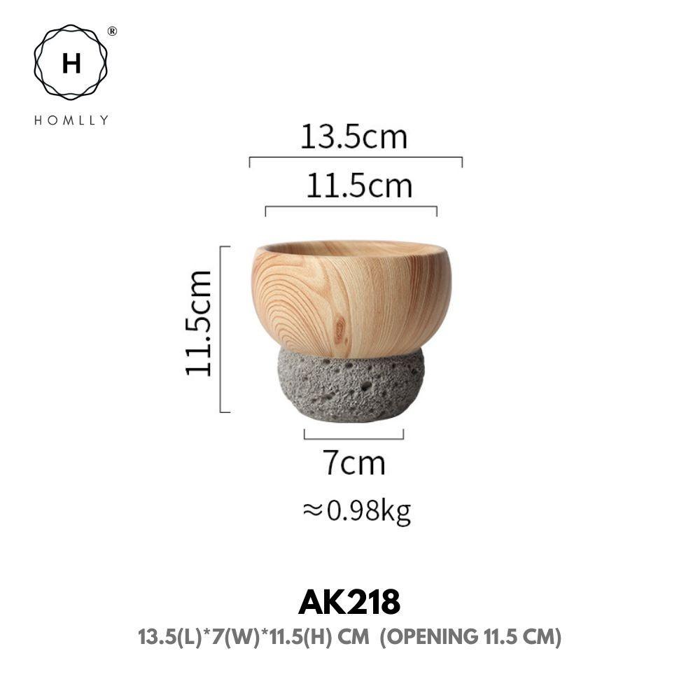 Homlly Nordic Cement Bonsai Green Flower Pot (Different Shapes)  ( X3PCS)