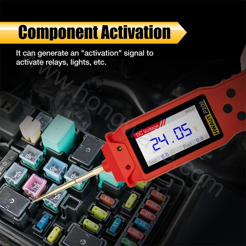 P100 P200 Automotive Circuit Tester 12V/24V Power Probe Diagnostic Tool TFT Screen Oscilloscope & PWM Output Overload Protection
