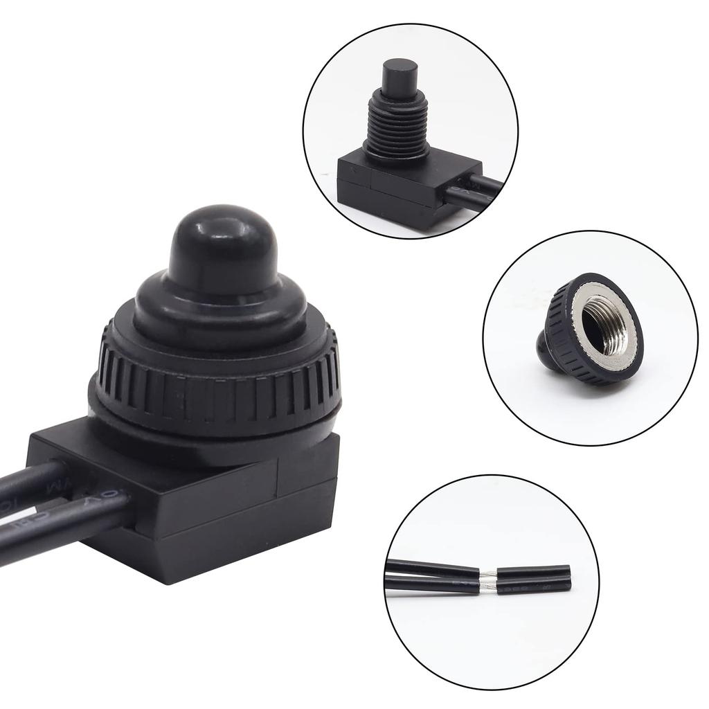 Biqing Motorcycle Steering Wheel Switch Control Push Button Switch, 7/8" 22mm Handlebar Mount Switch