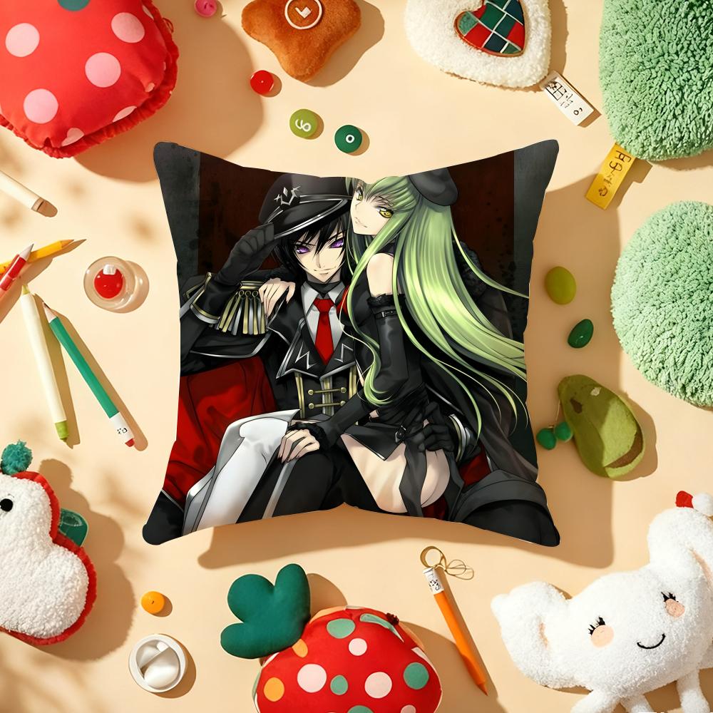 Code G-Geass Z-Zero Anime Cushion Cover Plush Fabric Soft Double-Sided Printed Sofa Warm Winter Home Gift Pillow Cover