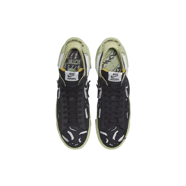 Acronym X Nike Blazer Low Black Olive Aura Unisex Sneakers White DO9373-001