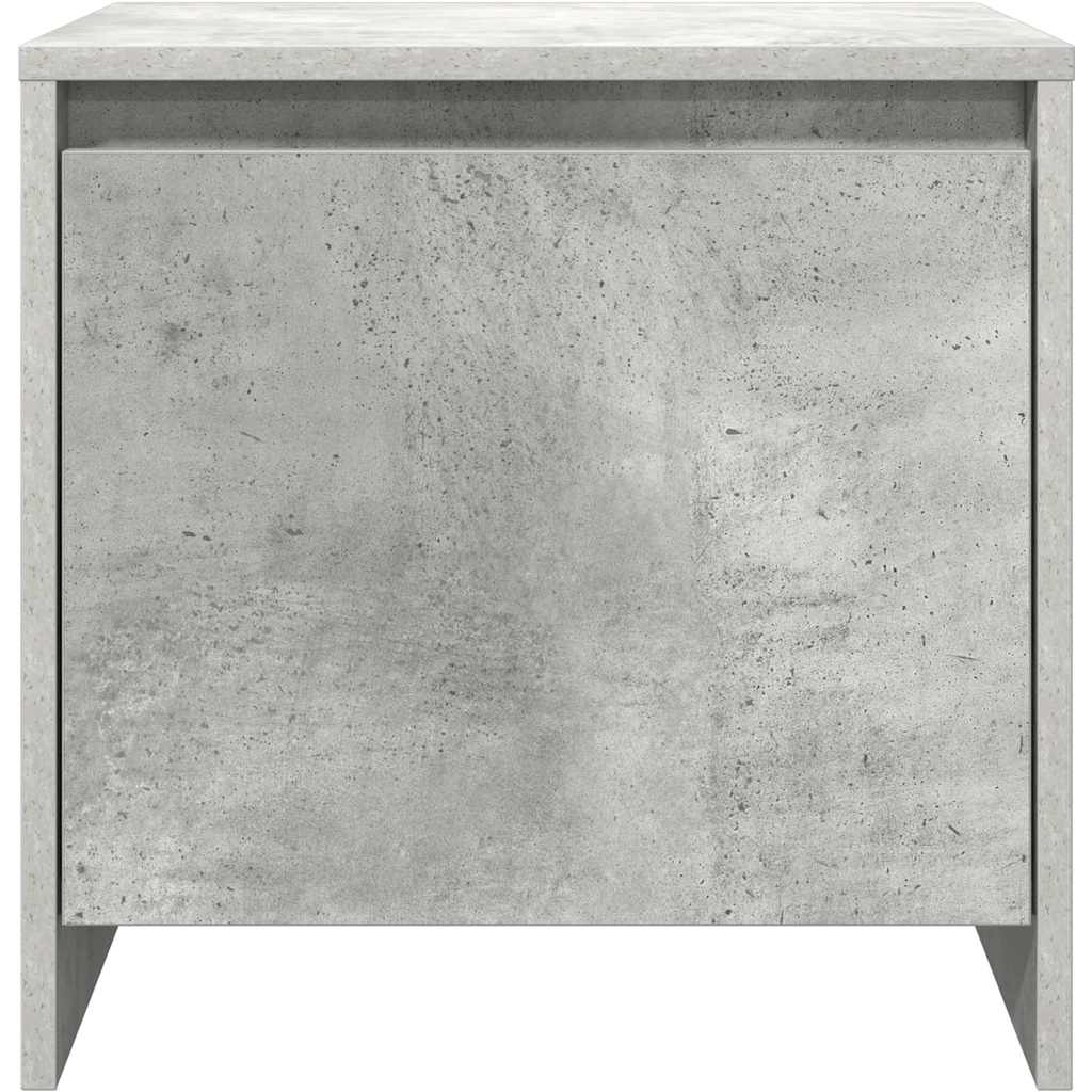 Nightstand Concrete Gray 45 X 34 X 44.5 Cm Engineered Wood