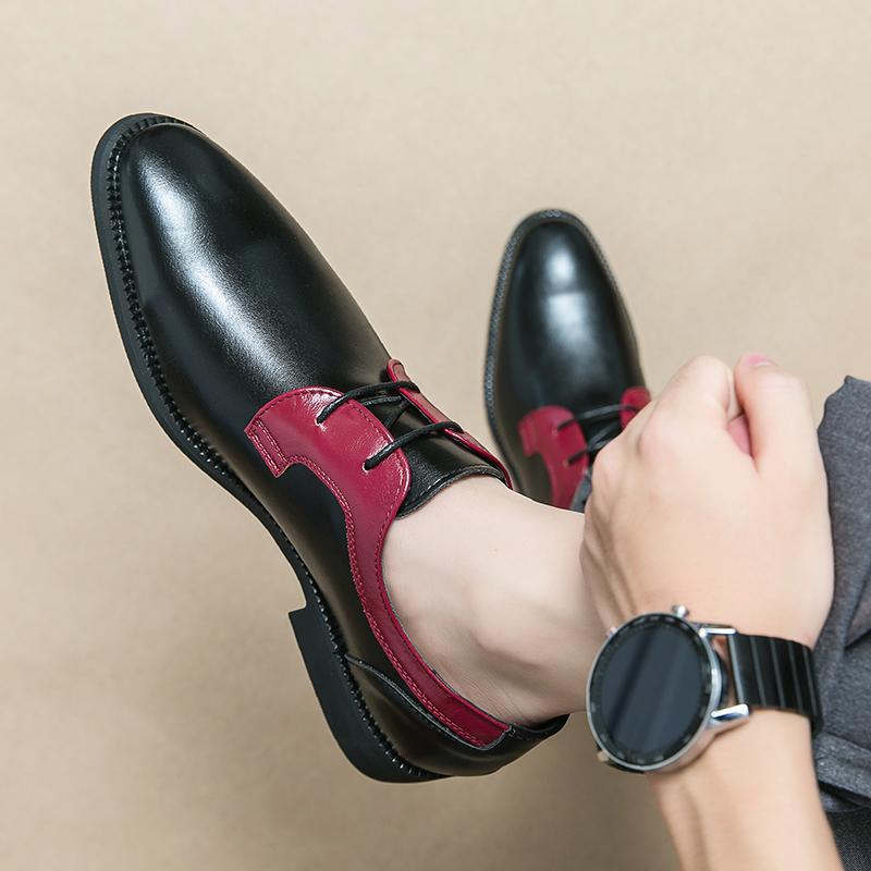 Модная Новая Мужская Удобная Деловая Обувь Мужская Персонализированная Обувь в Сочетании — фото 6