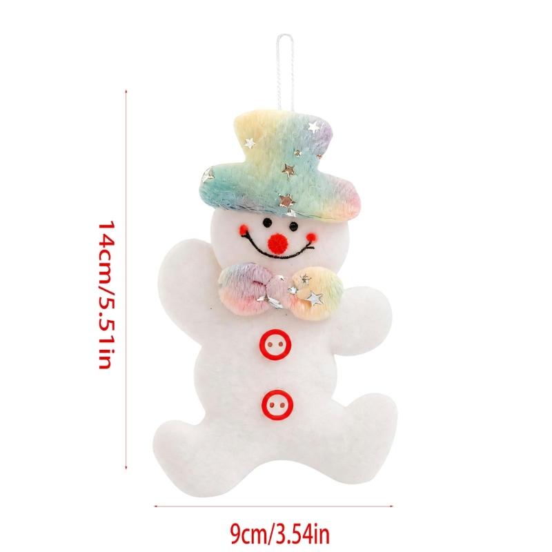 Christmas Character Ornament Soft Fabric with Filled Profile, Integrated Loop, and Placement Without Separate Tools