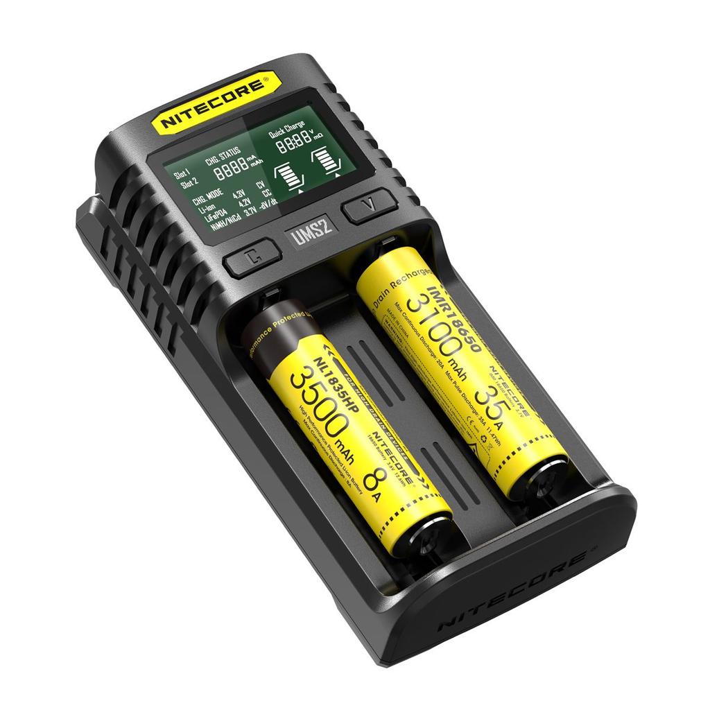 Ładowarka Nitecore UMS2 Micro-USB 3A 2xAA, AAA, 18650, 21700, CR123