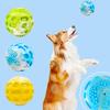 Squeaky Dog Ball Pets Rubber Chew Toy Non-Toxic Bite Resistant Fetch Ball Promotes Teeth Health