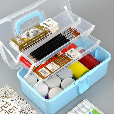 Dreischichtige faltbare Aufbewahrungsbox für Kosmetik und Nagelkunst