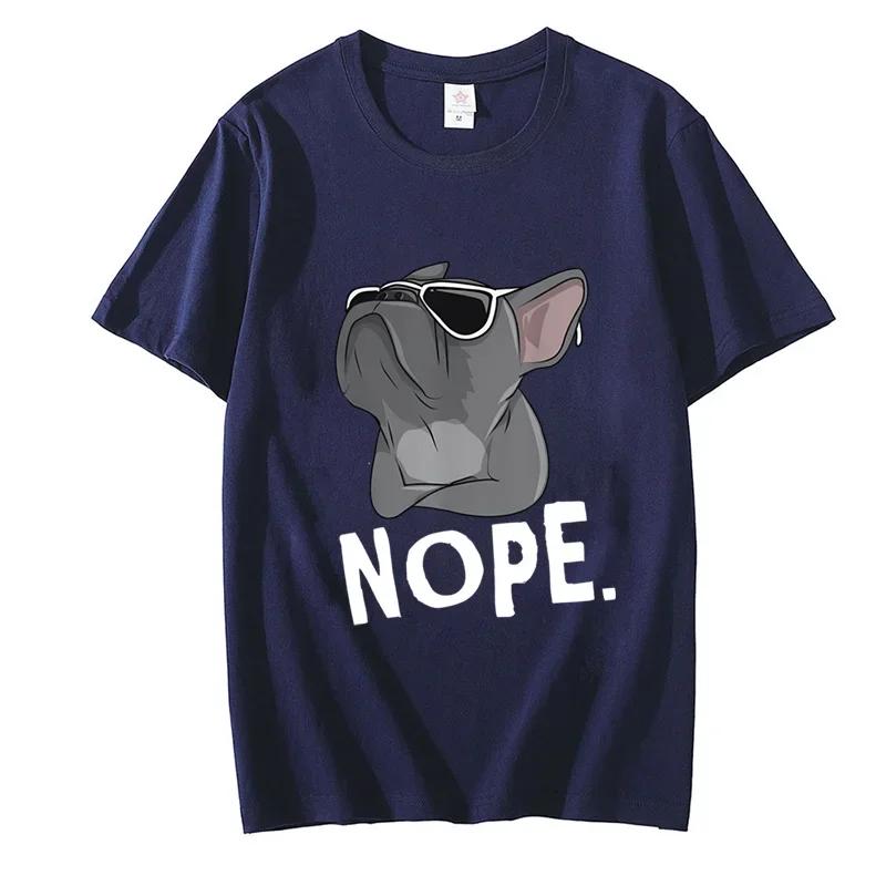 

Футболки с принтом «Французский бульдог» Nope, хип-хоп, уличная одежда, футболки больших размеров для женщин и мужчин, модная одежда для мужчин и женщин, топы 2000 года XXXXXL золотой