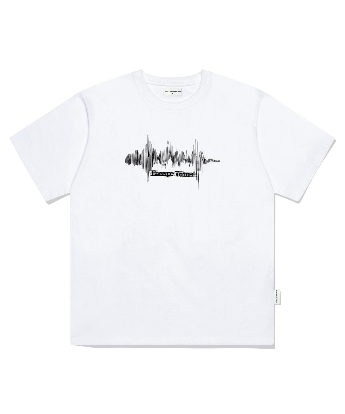 Escape From Voice Print Oversized Short Sleeve T-Shirt White L