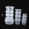 Clear Disposable Round Food Containers with Lids