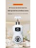 Dual Lens WiFi PTZ Smart Bulb Surveillance Camera with Full Color E27