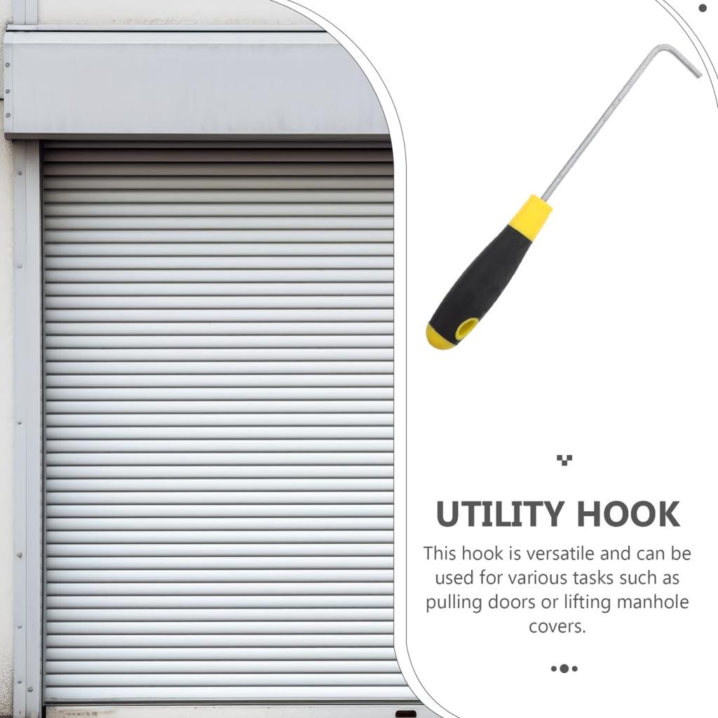 Mobestech Rolling Shutter Door Hook Puller Plumbing Hand Tool Lid Puller Moving Tool Cover Lifter Hook Lifting Hook