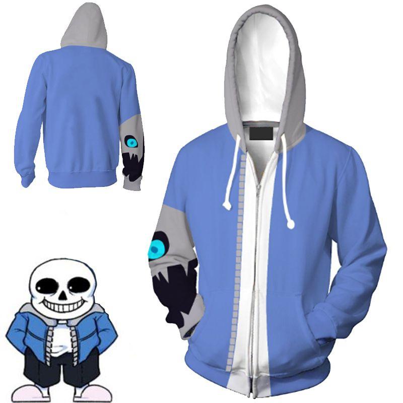 Felpa con cappuccio e giacca Cosplay 3D di Undertale Sans Design Morbido e Confortevole Per Tutti