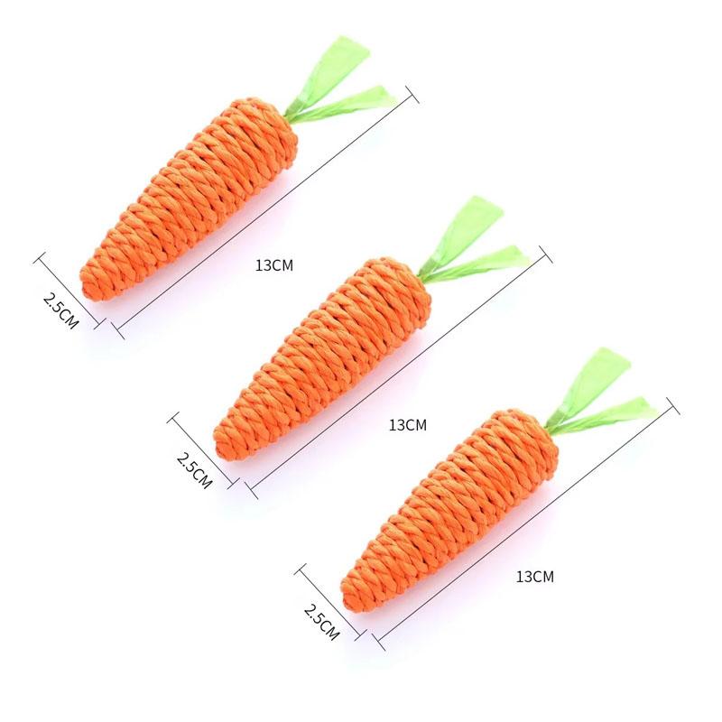 1/2/3/4/5pcs Fun Cat Teething Stick Sound Carrot Cuddle Toy Anti-Bite Scratch Board Pet Supplies For Interactive Entertainment