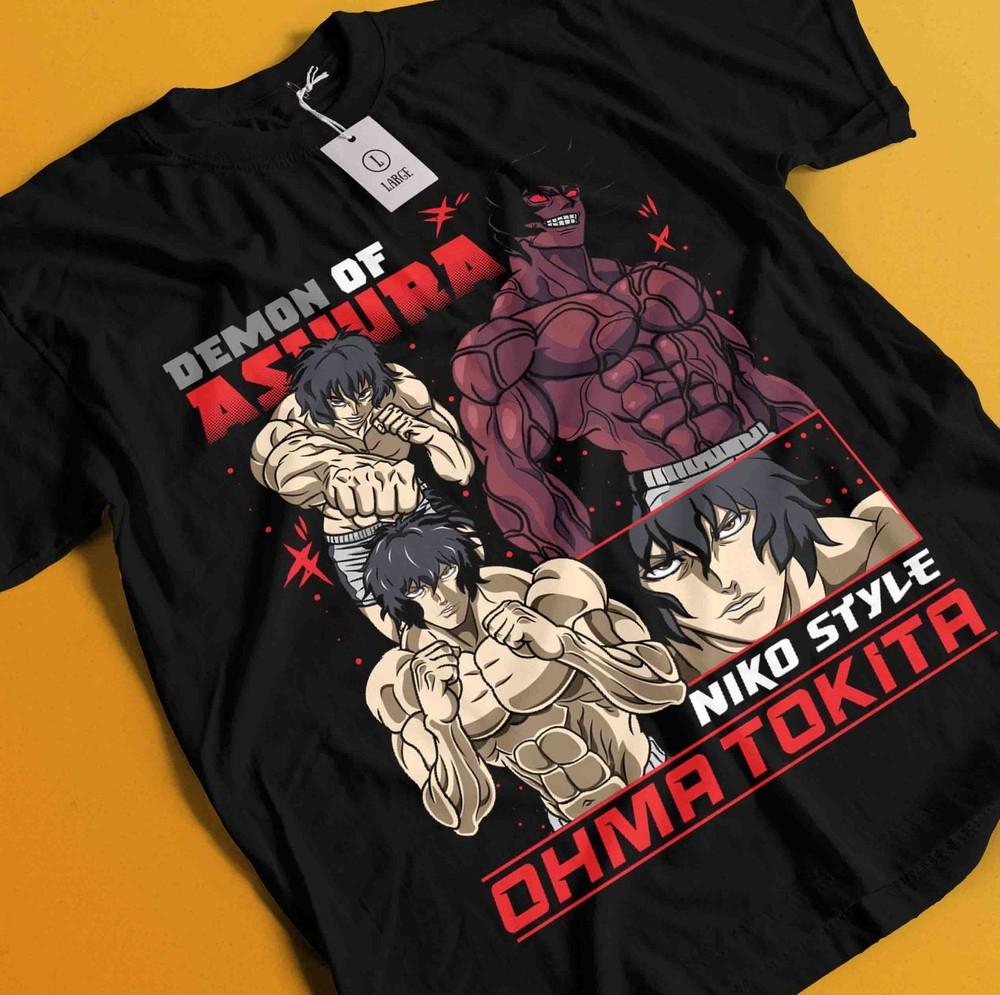 

Baki The Grappler T-Shirt Baki Hanma Tshirt Yujiro Shirt Fighting Ohma Tokita 4XL