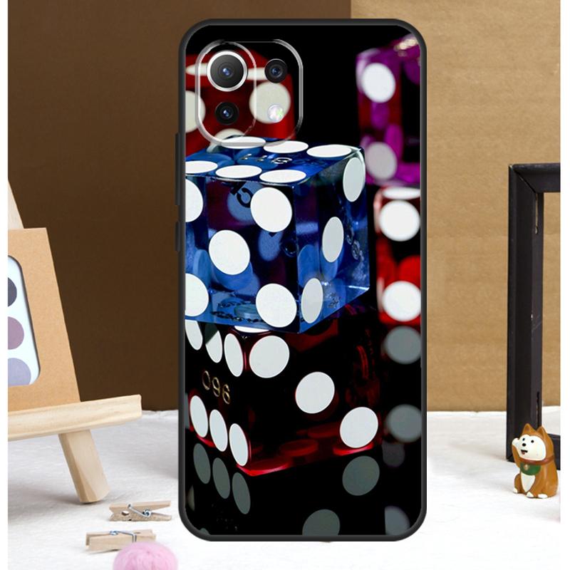 Dices Poker Casino Case For Xiaomi 13 14 15 Ultra 13T 14T 15T 17 Pro Max POCO X7 X3 X5 X6 F5 F6 F7 F8 Pro Cover