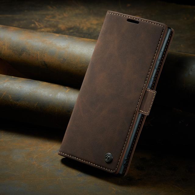 

Кожаный чехол с защитой от пыли и полной защитой для Samsung Galaxy S23 Ultra S22 Plus S21 Fe A14 A34 A54 5g A13 A33 A53 A73 A52s A52 Capa for Galaxy A14 5G кофейный