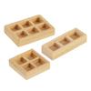 Simple Wood Grid Organizer For Dollhouses Accessories Interactive Pretend Play Toy