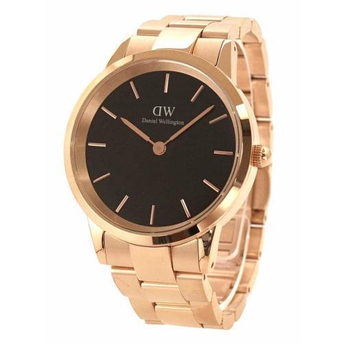 Daniel Wellington Iconic Link 40mm Rose Black Dial Men's Watch DW00100344