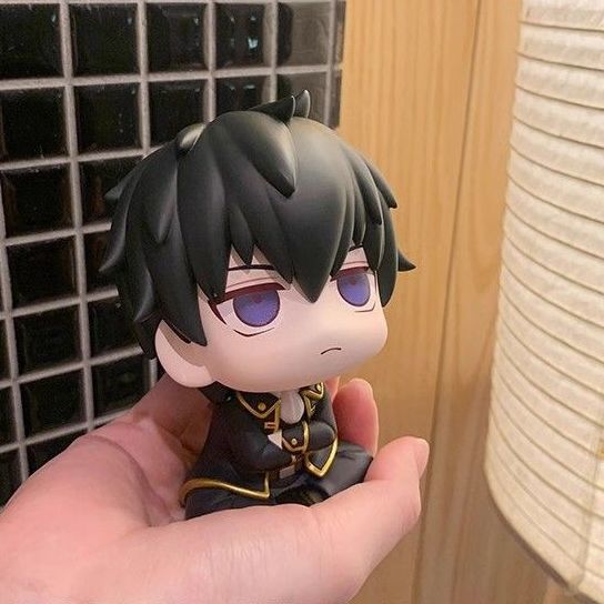 Hot New Silver Soul Sakata Gintoki Tsukichiro Handmade Q-Version Look Up Doll Anime Model Ornament Gift