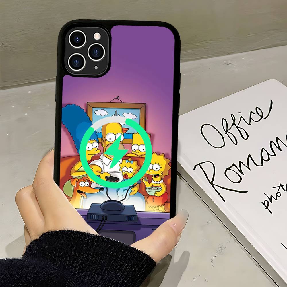 Funny Cartoon S-Simpsons Phone Case For IPhone 17 Air 16 15 14 13 12 11 Pro Max Plus For Magsafe Wireless Charge Cover