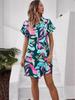 2026 Women's Summer Floral Print Short-Sleeve Cardigan Dress