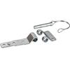 Rust Resistant D Type Steel Hinges Zinc Plated for Heavy Duty Use On Trailers Trucks Caravans and Utility Doors