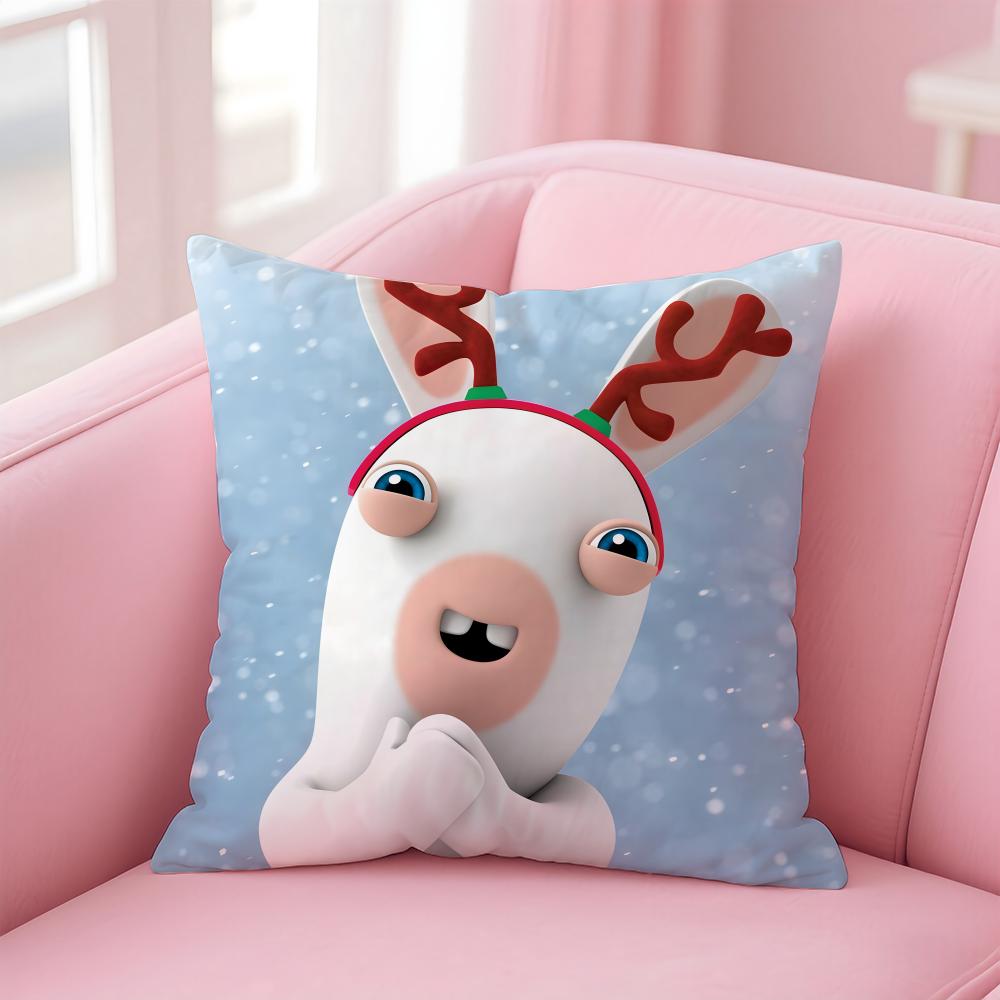 popular anime R-RabbidsS Cushion Cover Comfortable Reversible Pillow Cover Ideal for Car Sofa Bedroom & Beyond
