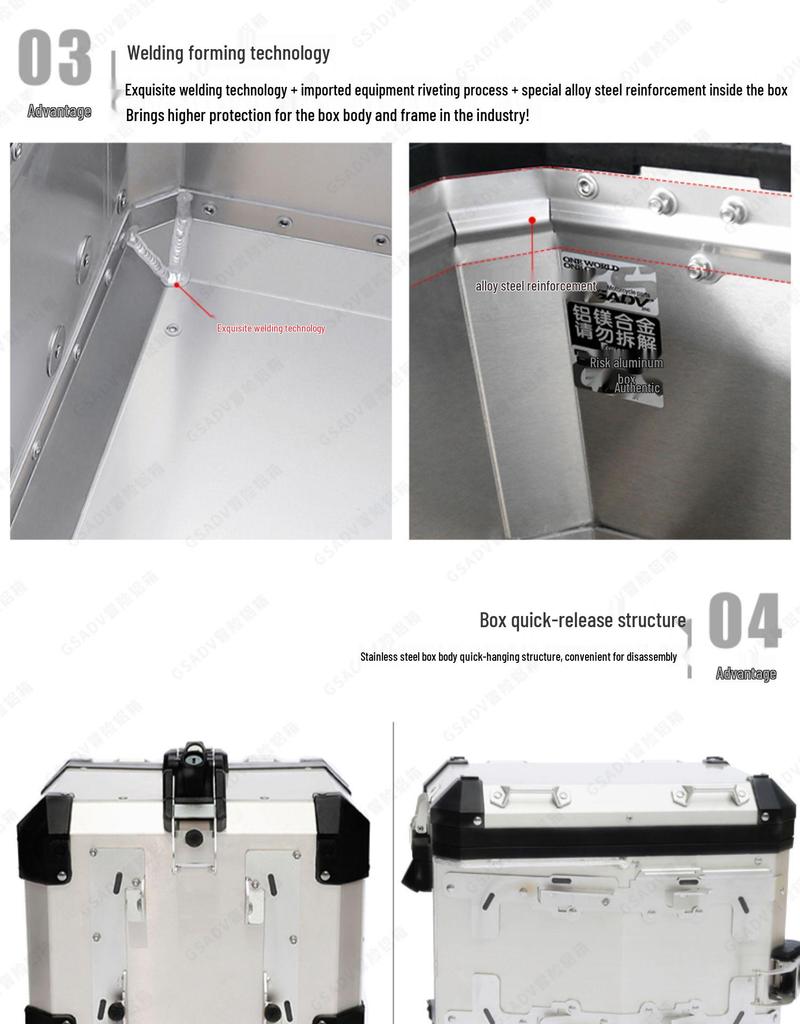 GSADV Aluminum Alloy Guard Bar Bumper for BMW S1000XR Side Box and Trunk Modifications.