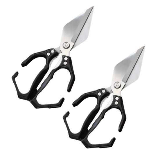 2Pcs Kitchen Shears Heavy Duty Stainless Steel Scissors for Meat Fish Poultry Vegetables Multi-Functional Kitchen Cutter for Home Professional Use