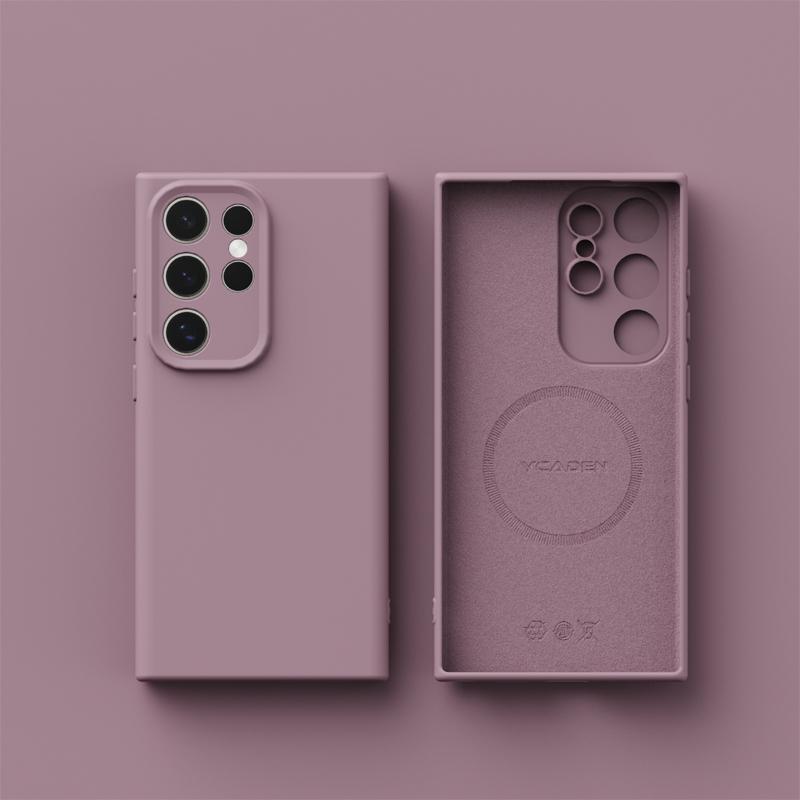 

Для беспроводной зарядки Magsafe Мягкий жидкий силиконовый чехол для телефона для Samsung S23 S22 Ultra Plus Магнитный тонкий защитный чехол For S23