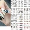 Adesivi per unghie in rilievo con incisione e rilievo per manicure francese, adesivi per nail art