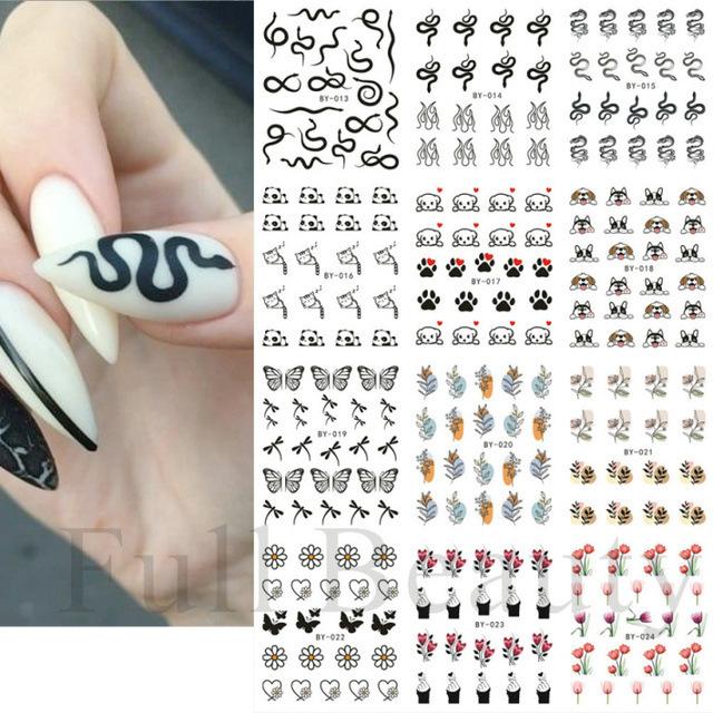 

Французский маникюр Декор Слайдеры Рельефная гравировка Тисненые наклейки для ногтей Наклейка для дизайна ногтей