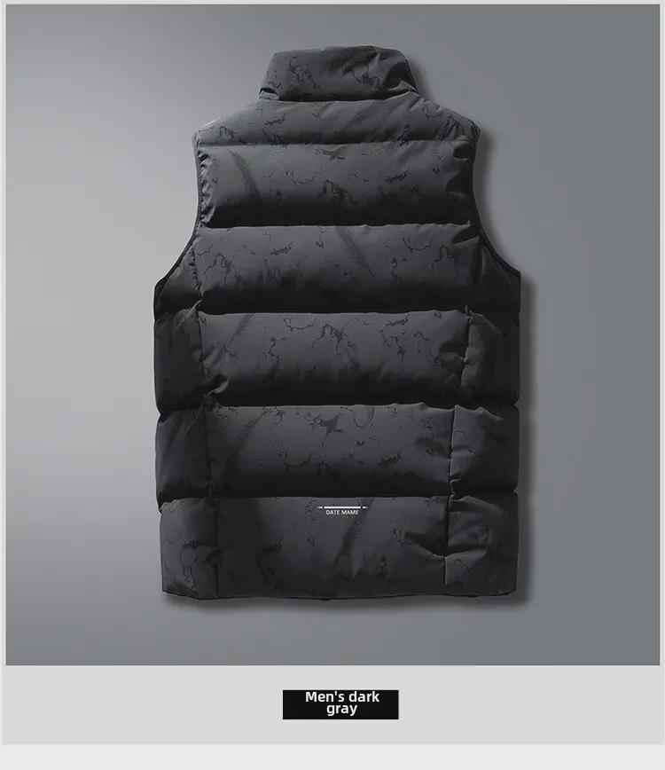 Unisexová bunda bez rukávů v korejském stylu - Velká velikost Podzim/Zima Trendy Vesta z bílého kachního peří