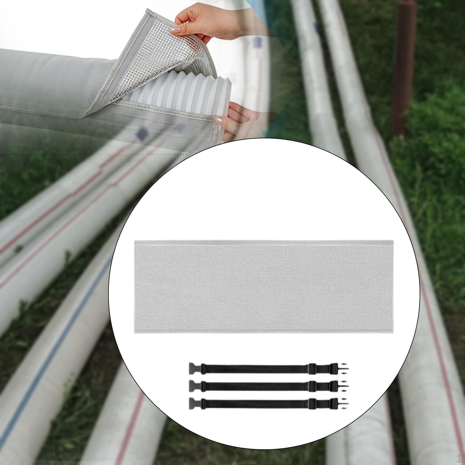 

AC Hose Cover for Exhaust Vent with 3 Adjustable Bands 5 Inch And 5.9 Diameter сірий колір