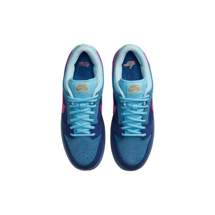 Run The Jewels X Nike Dunk Low SB 4/20 Unisex Sneakers Blue Deep-Royal-Blue Active-Pink DO9404-400