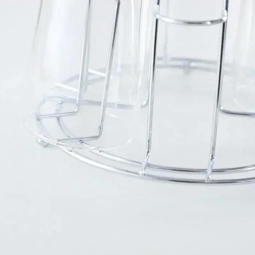 1 Pcs Kitchen Storage Metal Plated Cup Storage Rack Fast Drain Glass Ceramic Cup Rack