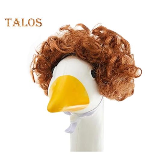 

2 шт. костюм гуся для крыльца, парик с косами, пасхальная уличная статуя гуся, поддельные волосы, костюм гуся для сада, аксессуар для украшения лужайки на патио B