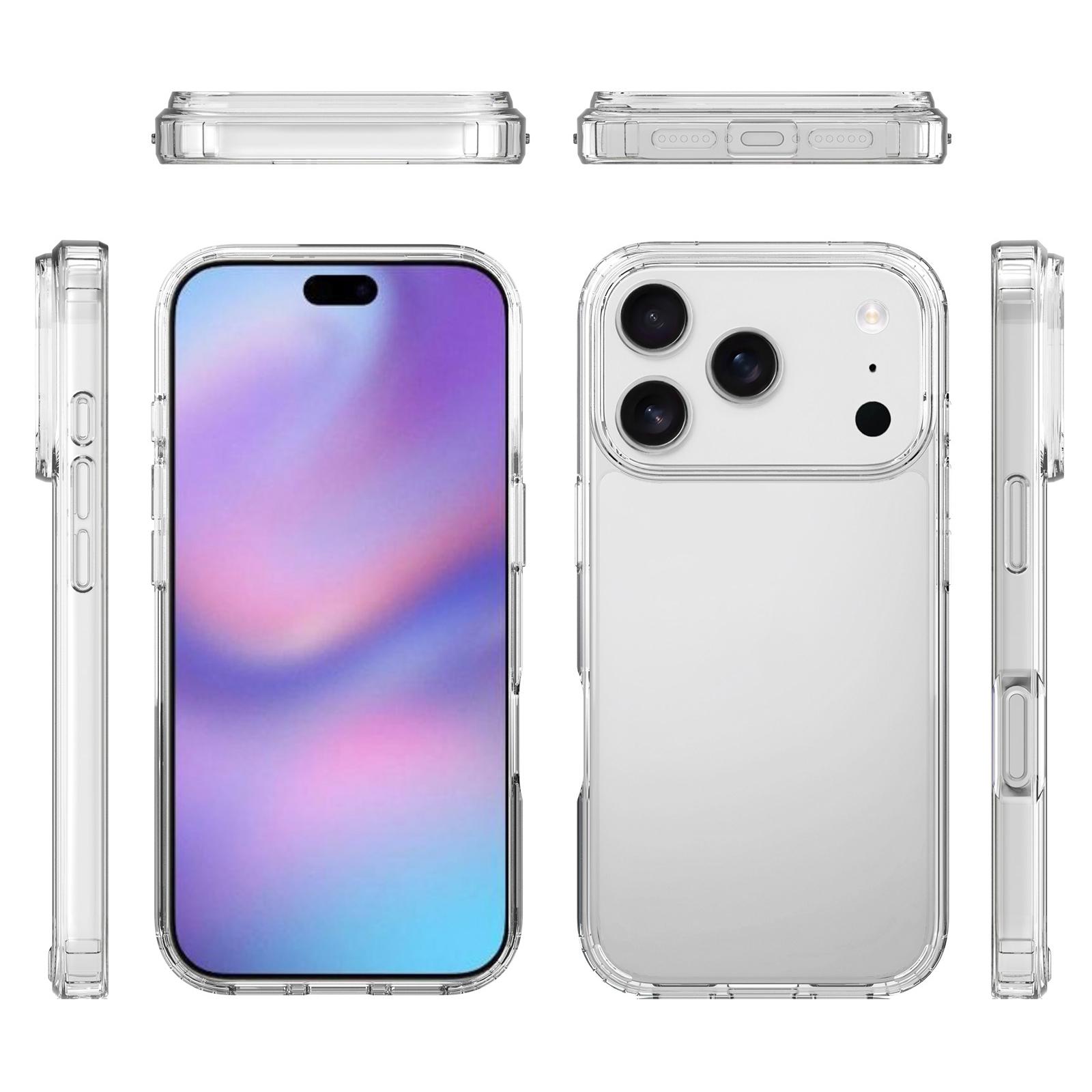 

For iPhone 17 Pro Clear Case TPU+Acrylic Shockproof Phone Back Cover As Shown A