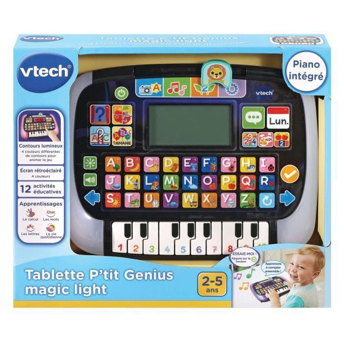 Tablette éducative vtech p'tit genius magic light pour enfants de 2 ans et plus - noir/bleu - mixte