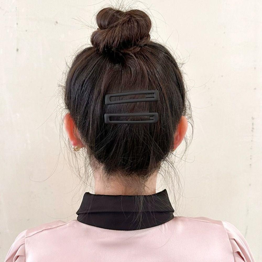 6pcs/set Frosting Rectangle Hairpins Korean Style Geometry Barrettes Vintage   Girl