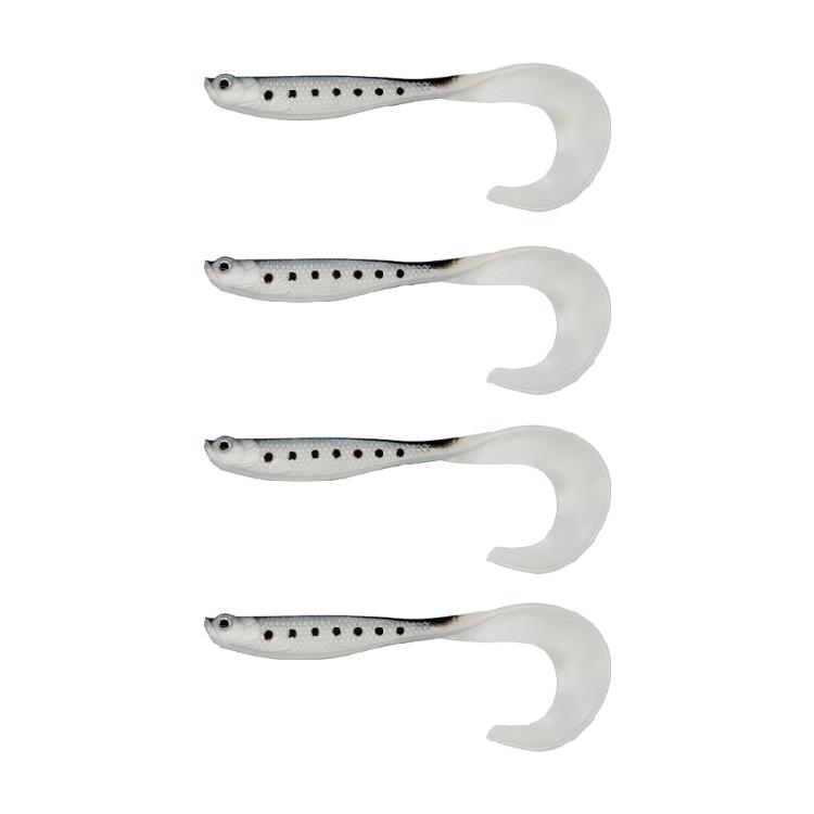 4X Soft Plastic Fishing Lures Environmentally Safe PVC Construction Natural Swimming Motion for Active Predators