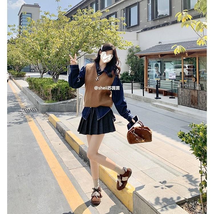 Genuine leather~ inner height increase 8cm German training shoes women's retro ballet style breathable and versatile thick-soled pair of shoelaces For