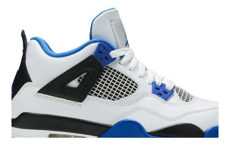 Kids' Sneakers Nike Jordan 4 Retro Motorsports (2017) (GS) White/Game Royal-Black
