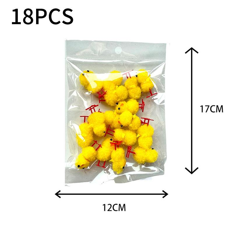 6-72Pcs Easter Mini Yellow Chicks Spring Home Decoration Holiday Ornaments Diy Creative Craft Children Exquisite Gift Party Gift