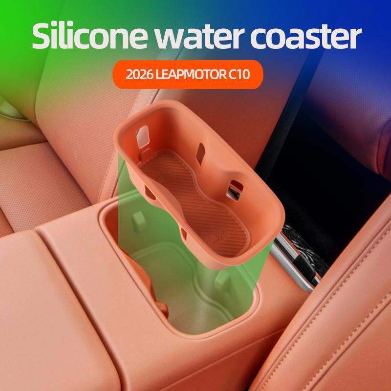 For Leapmotor C10 C16 2026 Car Silicone Water Cup Drinks Holder Central Console Armrest Water Cup Storage Box Interior Accessory