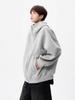 Trendy American High Street Double Zipper Basic Heavyweight Loose Cardigan Hoodie